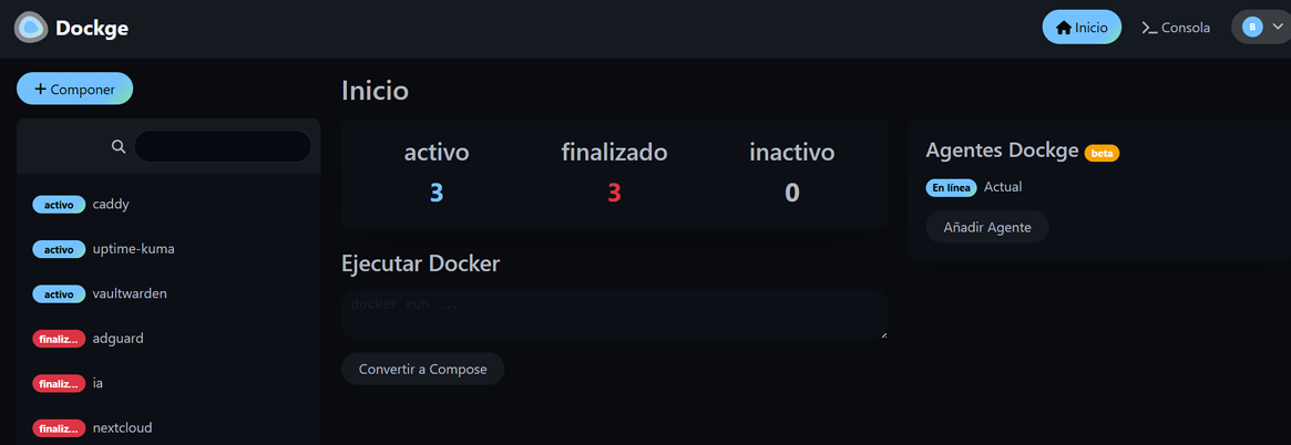 Uso Dockge