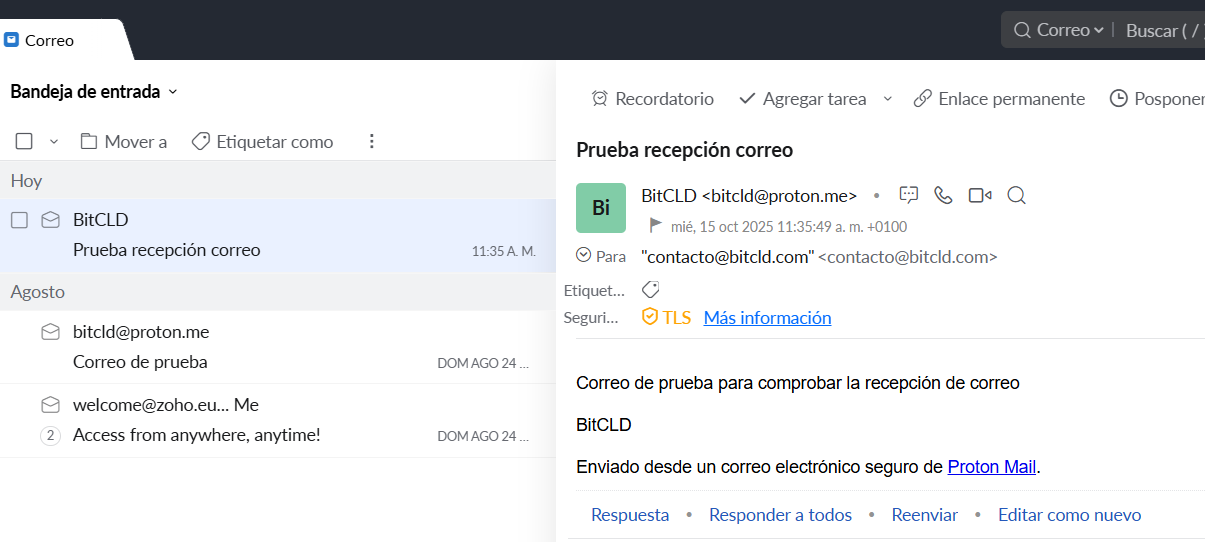 Cuenta Zoho